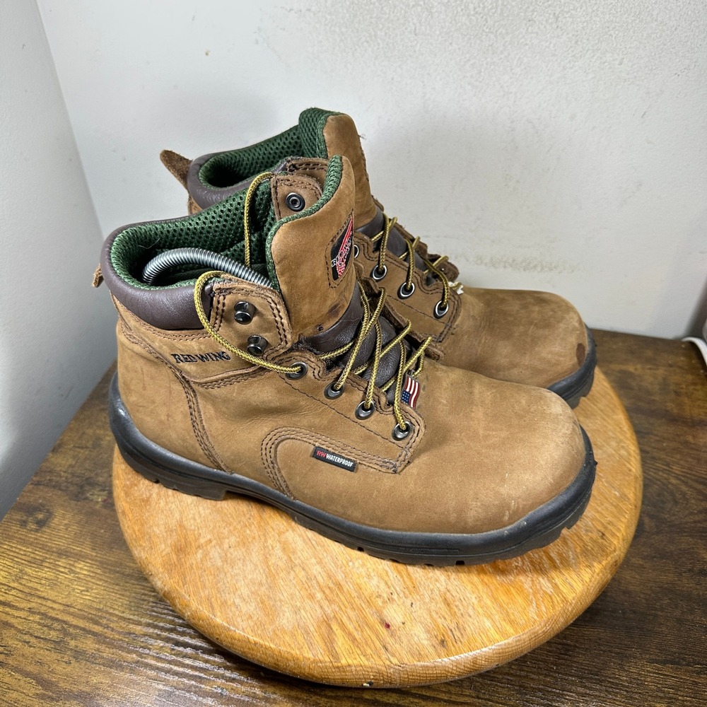 Red Wing King Toe 435 Mens Brown Waterproof EH Rated Work Boots Size 10 H Wide